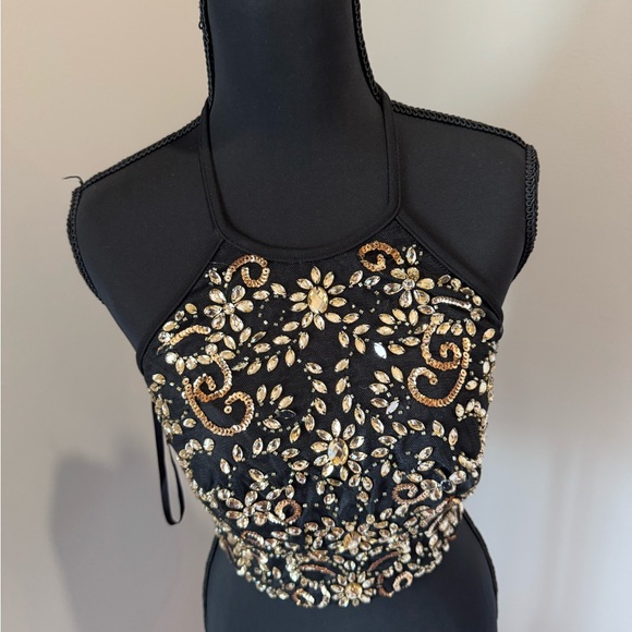B Darlin Black Top with Gold Accents - Picture 2 of 4